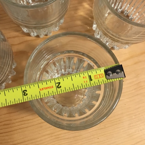 Set of 4 Stackable | Vintage Libbey Duratuff Everest Glass Whiskey Tumblers - Picture 8 of 8